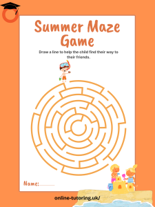 Summer maze with online-tutoring.uk