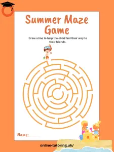 Summer maze with online-tutoring.uk