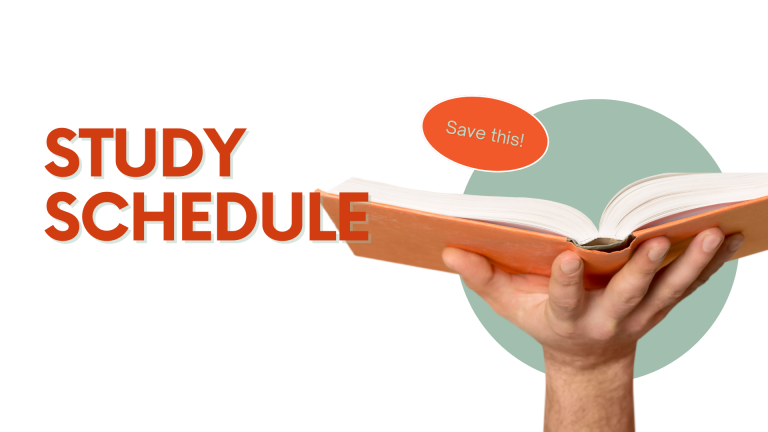 Back on track - Study Schedule