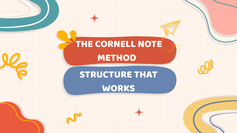 The Cornell Note method by online-tutoring.uk